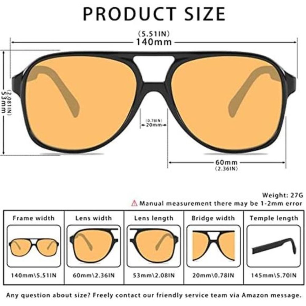 Classic Vintage Aviator Sunglasses for Women - Large Retro Frames - Picture 3 of 4